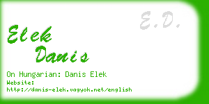 elek danis business card